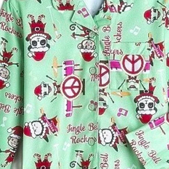 JOE BOXER Pajama Pant Set 2PC Sleepwear JINGLE BELL SANTA Rockers PJs 5/6 - Picture 4 of 5